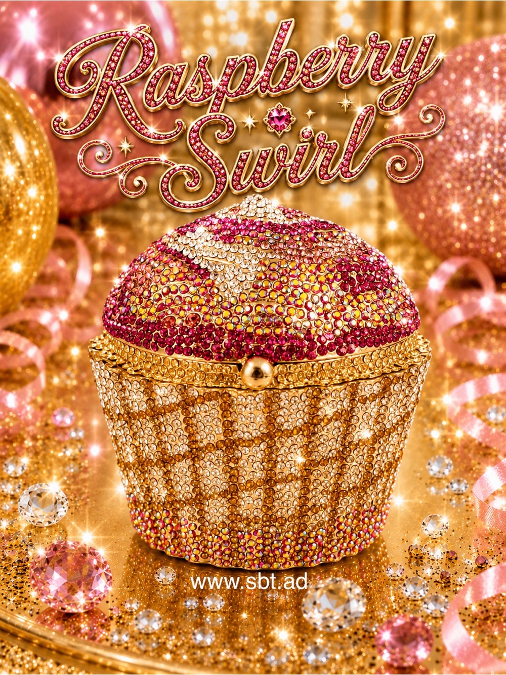 NWT Cupcake Clutch Purse Sparkling Bling Swarovski Crystal Rhinestone Bag +Gift - Picture 6 of 14